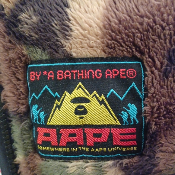 Aape by a bathing ape reversible sherpa jacket sz.large - Picture 2 of 11